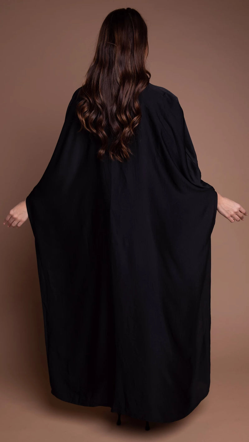CIMRIN CAPE DRESS - BLACK