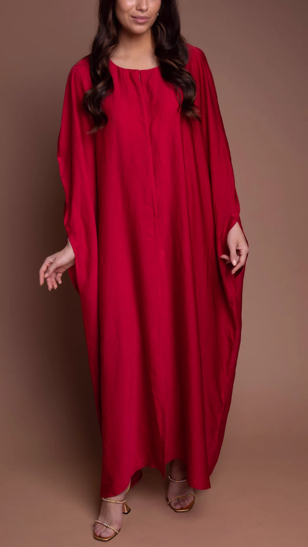 CIMRIN CAPE DRESS - RED